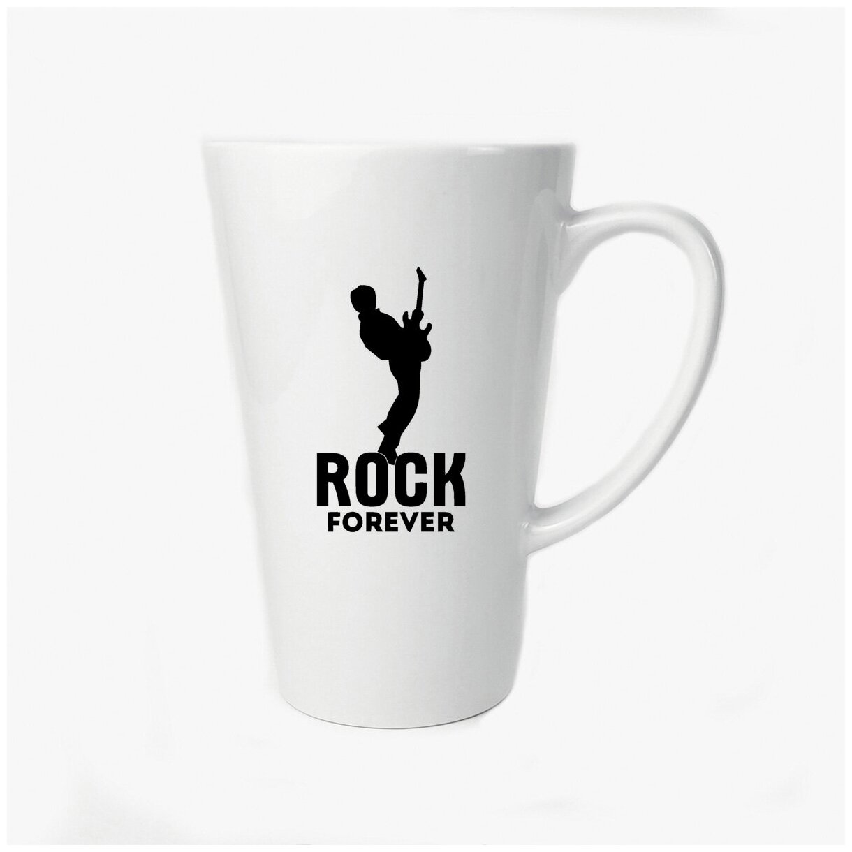 Большая конусная кружка CoolPodarok Rock forever (рок навсегда)