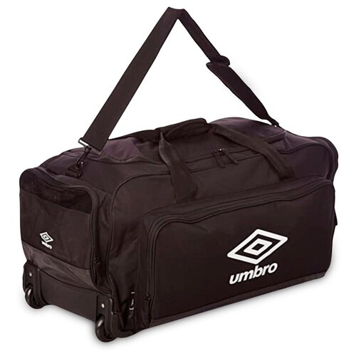 Спортивная сумка на колесах Umbro Trolley Bag 30860U-090-1 c боковым карманом / с выдвижной ручкой, черный, 49 х 36 х 24 см