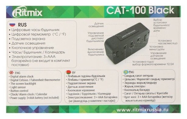 Радиочасы Ritmix CAT-100 Black