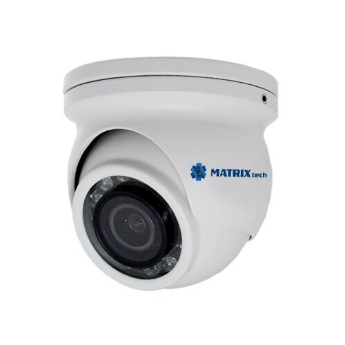 Купольная антивандальная AHD камера MATRIX MT-DM1080AHD10XF 28мм 235000₽