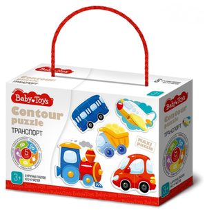 Baby Toys Транспорт, 4118, 18 дет., 6х17х15 см, мультиколор