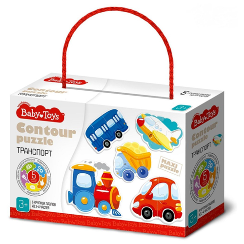 Baby Toys Транспорт, 4118, 18 дет., 6х17х15 см, мультиколор