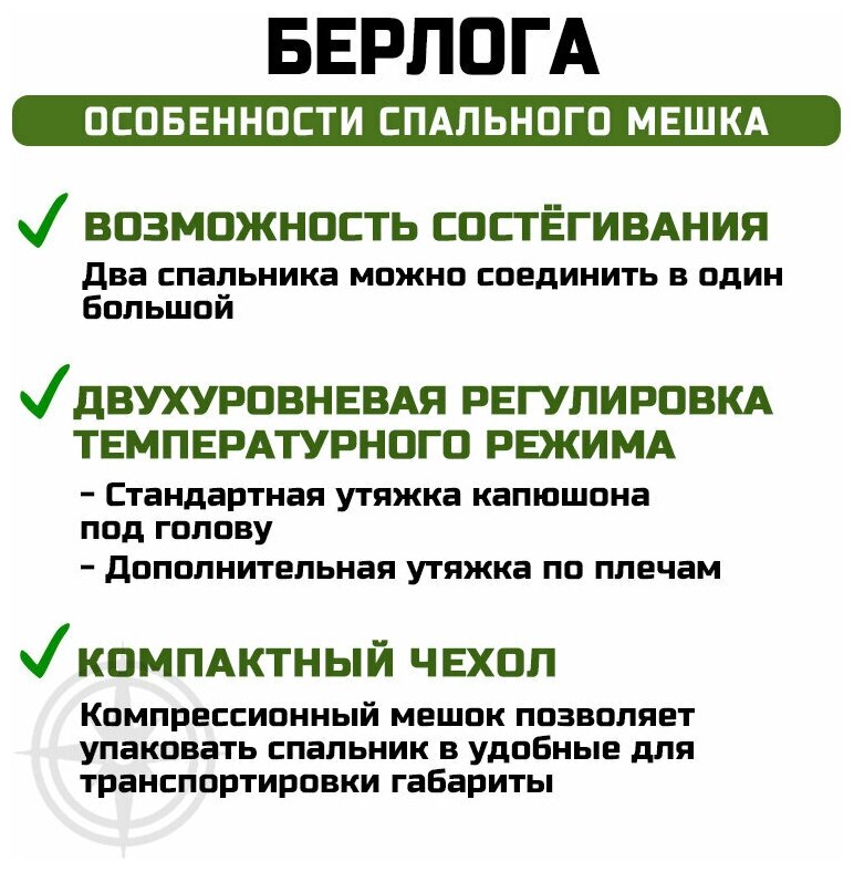 Спальный мешок одеяло Prival Берлога, t extr -15 °С, 220х95, молния слева