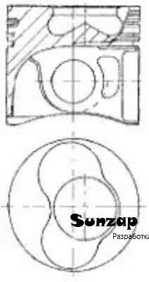 NURAL 87-421007-20 Поршень dm.81x2.5x2x3 +0.50 [3-5цил] Цена за 1 шт.