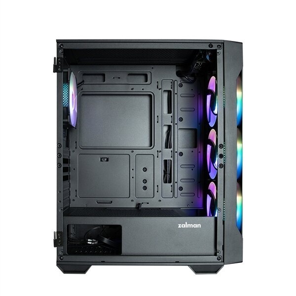 Корпус MidiTower Zalman I3 NEO TG Black (ATX, front mesh, TG window, USB2.0 x1, USB3.0x2, 4x120mm RGB fan, без БП) (I3 NEO TG Black)