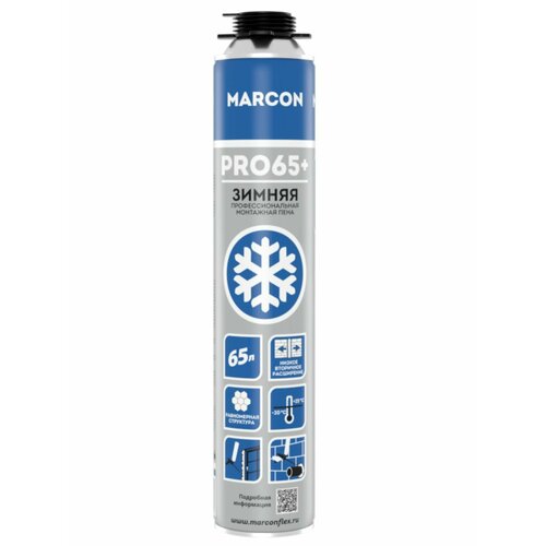 Пена монтажная профессиональная MARCON PRO 65+ (зимняя) 12шт пена монтажная remont plus 65 extra pro 65 зимняя профессиональная 800мл арт 9412978 9412977