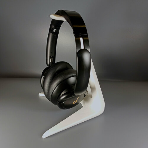 Подставка-держатель для накладных наушников настольная белая 750₽