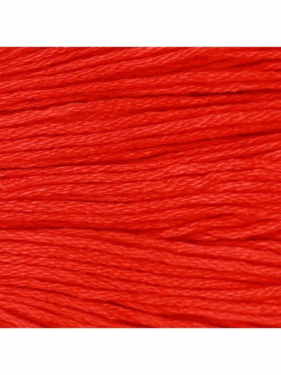 Нитки мулине, 8 м, цвет красный, 6 шт