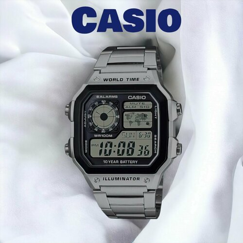 Наручные часы CASIO, серебряный часы наручные casio ae 1500wh 1avef