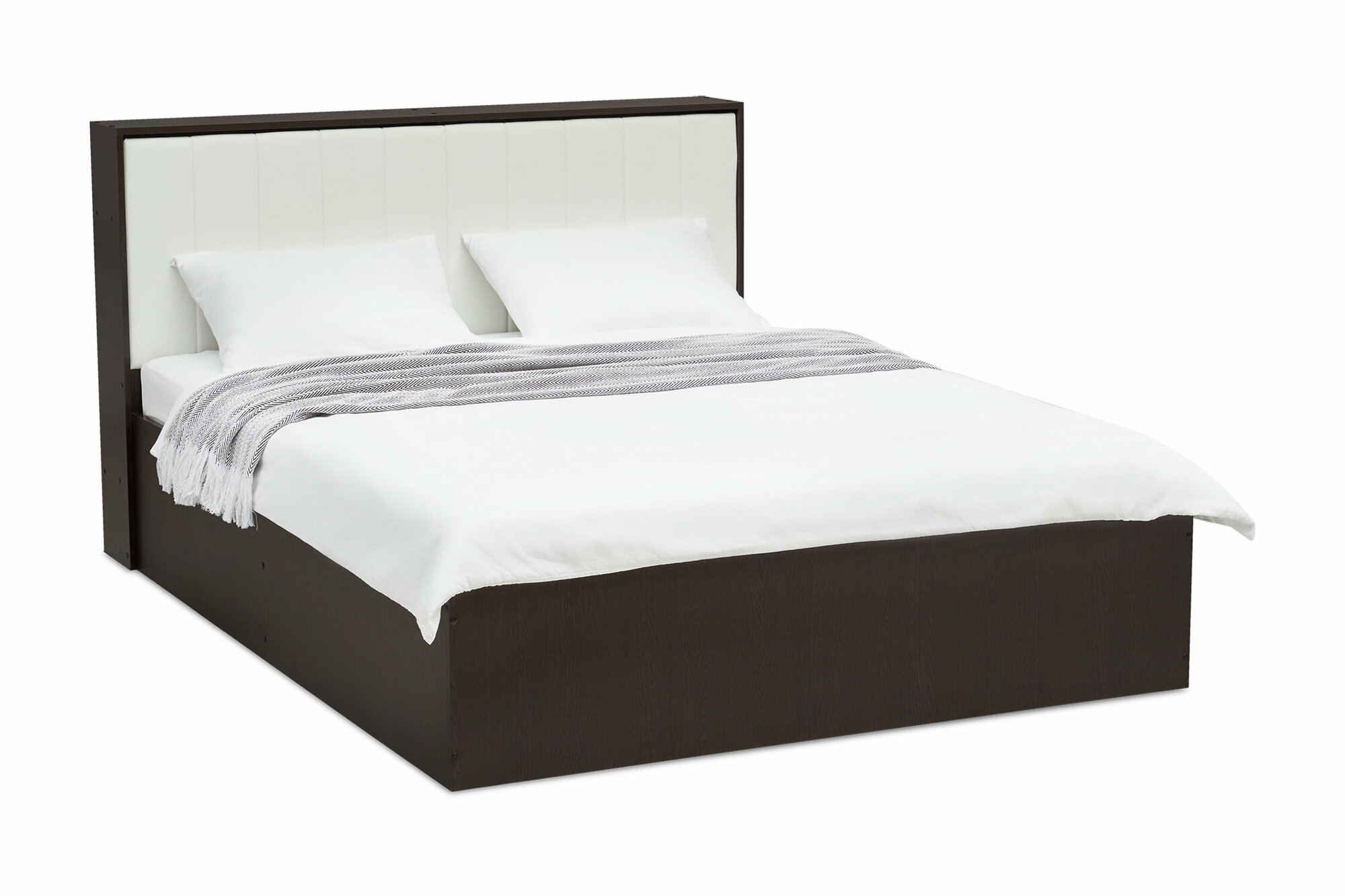 Кровать Нонтон Леда 2.0 1.6 м венге / белая 169x226x107 см