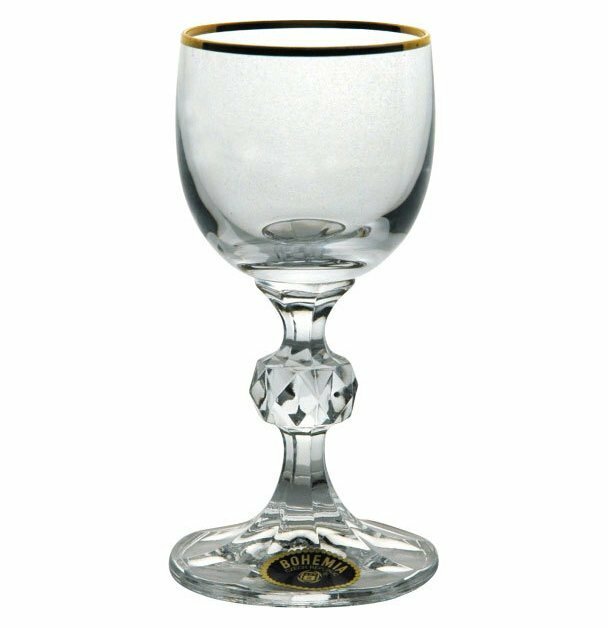 фото Рюмка 50 мл 1 шт Crystalex CZ s.r.o. "Клаудия /Отводка золото" / 121018