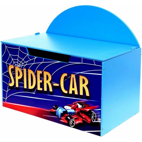 Контейнер-сундук с крышкой SPIDER CAR для детской комнаты, ящик для хранения игрушек, одежы и книг