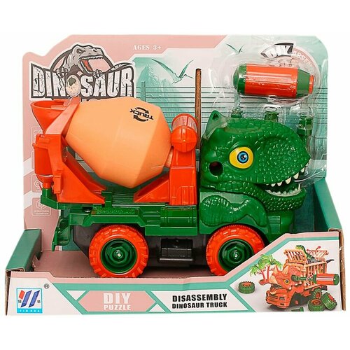 Машинка конструктор Limei Динозавр Бетономешалка мультитул в комплекте х2шт