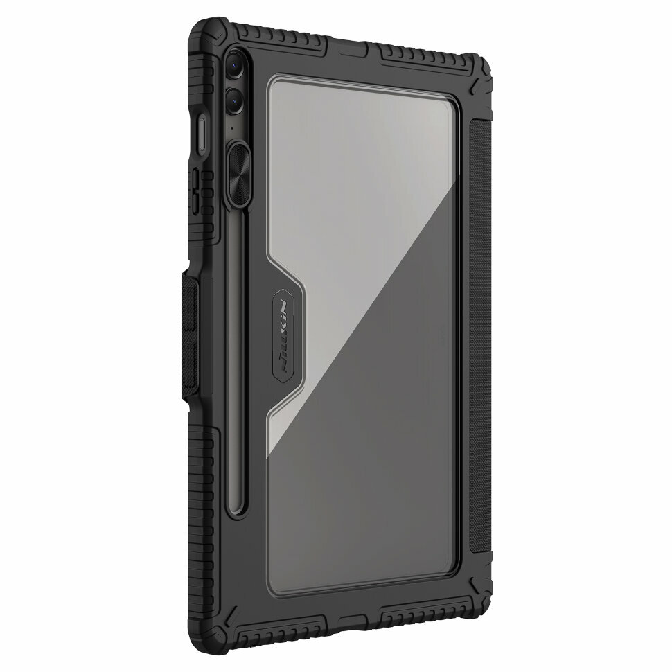 Чехол Nillkin Bumper Leather Cover case Pro Multi-angle folding style for Samsung Galaxy Tab S9 FE+ (S9 FE Plus) черный — фото 1