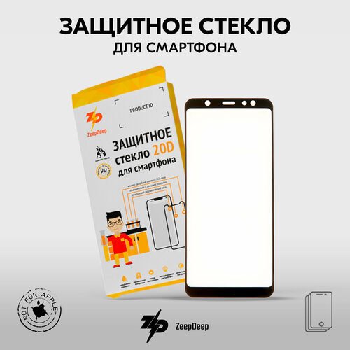 защитное стекло поклейка на экран 20d для iphone 7 plus 8 plus белое white full glue zeepdeep 20d Защитное стекло (поклейка на экран) 20D для Samsung Galaxy J8 2018, A6 Plus 2018, черное Full Glue ZeepDeep 20D