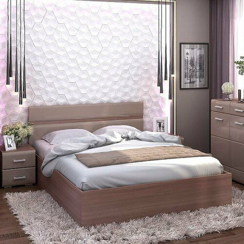 Вегас Кровать 16 с подъемн мех 1632х900х2136 шимо темнкофе с молоком 22000₽