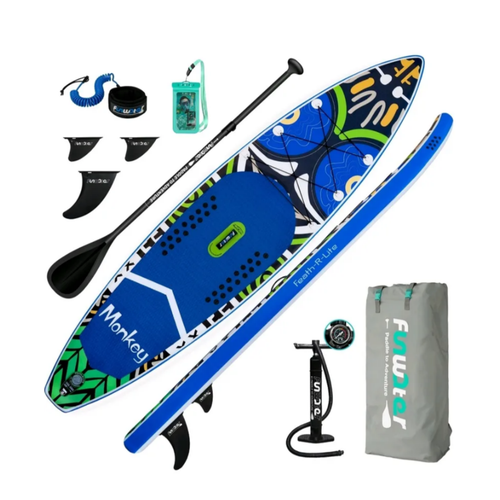 Надувная SUP-доска сапборд Funwater Monkey 350x84x15 см, полный комплект sup board