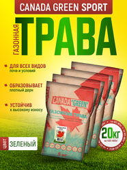 Газонная трава семена Канада Грин Спортивная 20кг / Canada Green Sport/ семена газона райграс, мятлик, овсяница