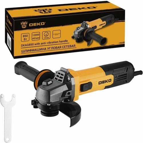 Углошлифовальная машина Deko DKAG850 850Вт 12000обмин рез шпин M14 d125мм 085-1007 2799₽