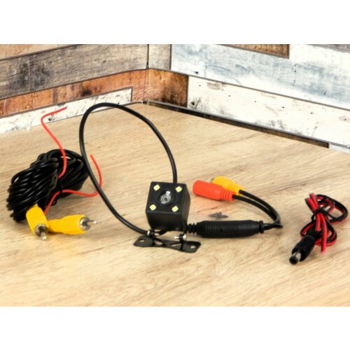 Камера заднего вида для парковки авто водонепроницаемая с подсветкой 4 led для иномарок и отечественных автомобилей 750₽