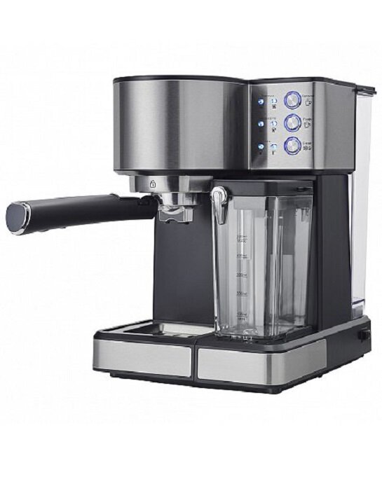 Кофеварка рожковая Polaris PCM 1536E Adore Cappuccino, серый/черный
