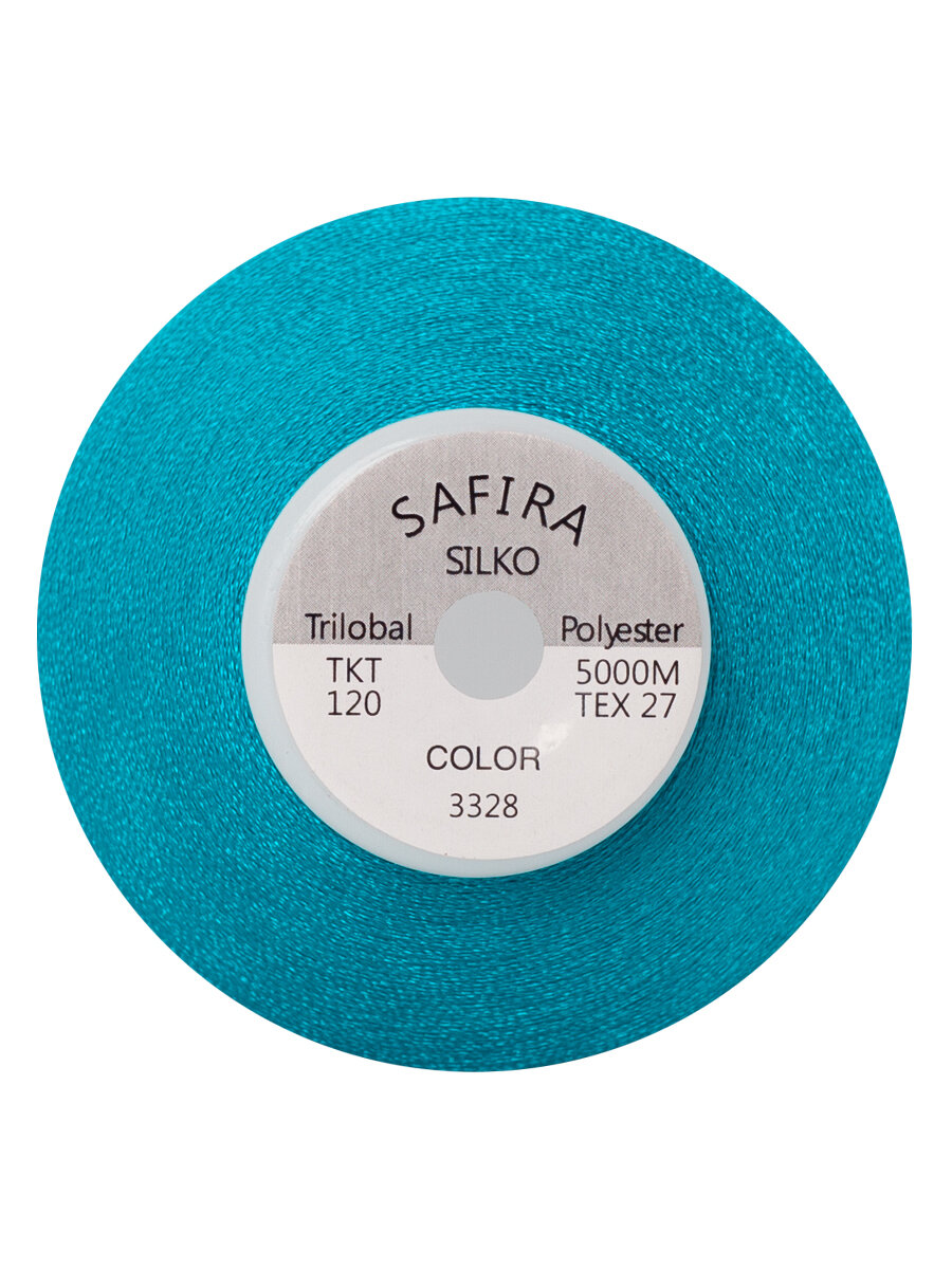 Нитки швейные для вышивания SAFIRA 120D/2, 5000м — фото 1
