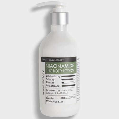 Derma Factory Лосьон для тела слабокислотный с ниацинамидом Niacinamide 10 Body Lotion 300 мл 1991₽