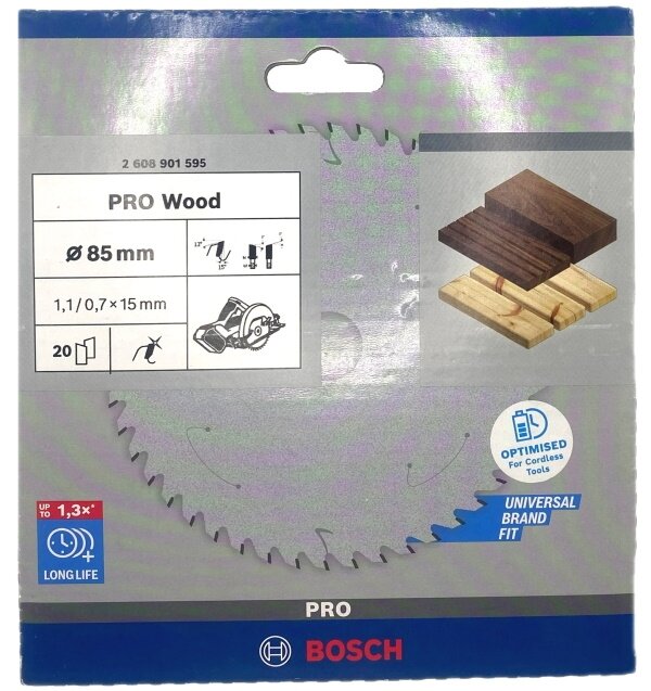 Bosch PRO Wood 85х15 мм 20Т