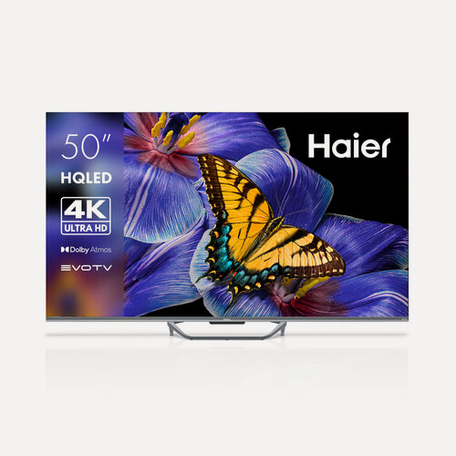 Изображение товара Телевизор Haier 50" Smart TV S4, QLED 4K UHD, Android TV, голосовое управление, серебристый