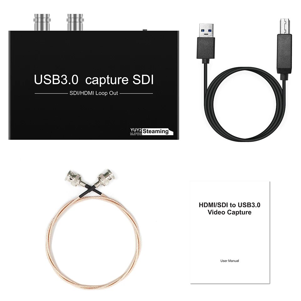 USB 3,0 карта захвата видео и аудио 1080P60fps SDI/HD, Black