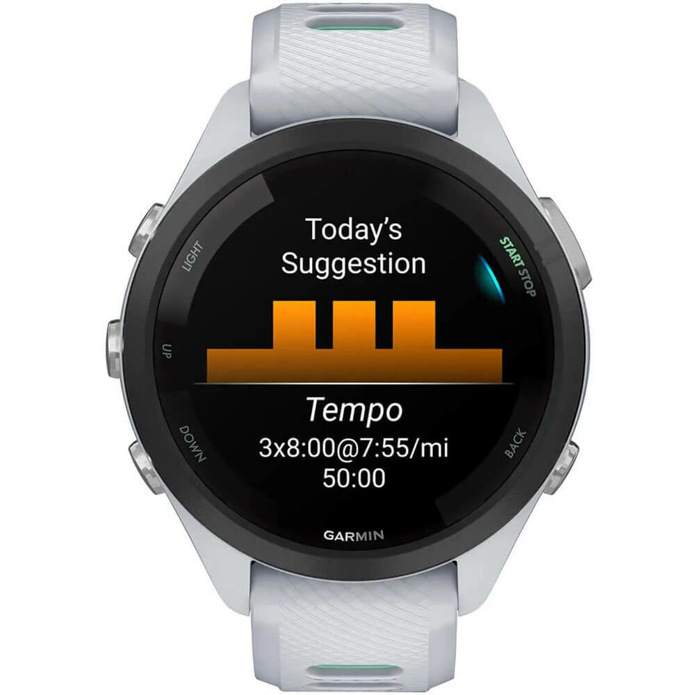 Смарт-часы Garmin FORERUNNER 265S, бело-зеленый (010-02810-14)