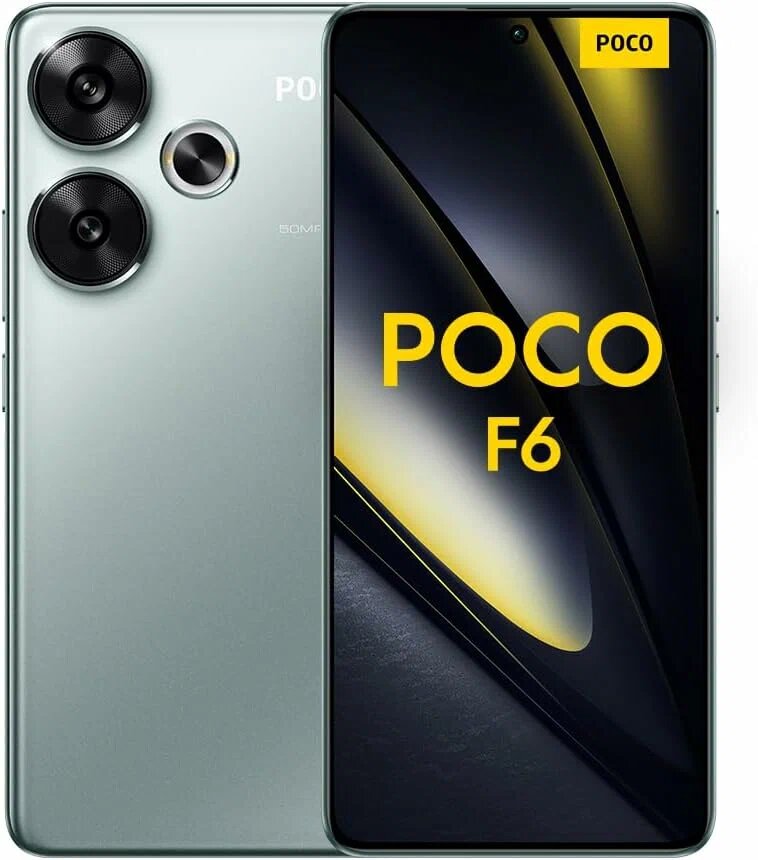 Смартфон Xiaomi Poco F6 12/512 ГБ, зеленый Ростест (EAC)