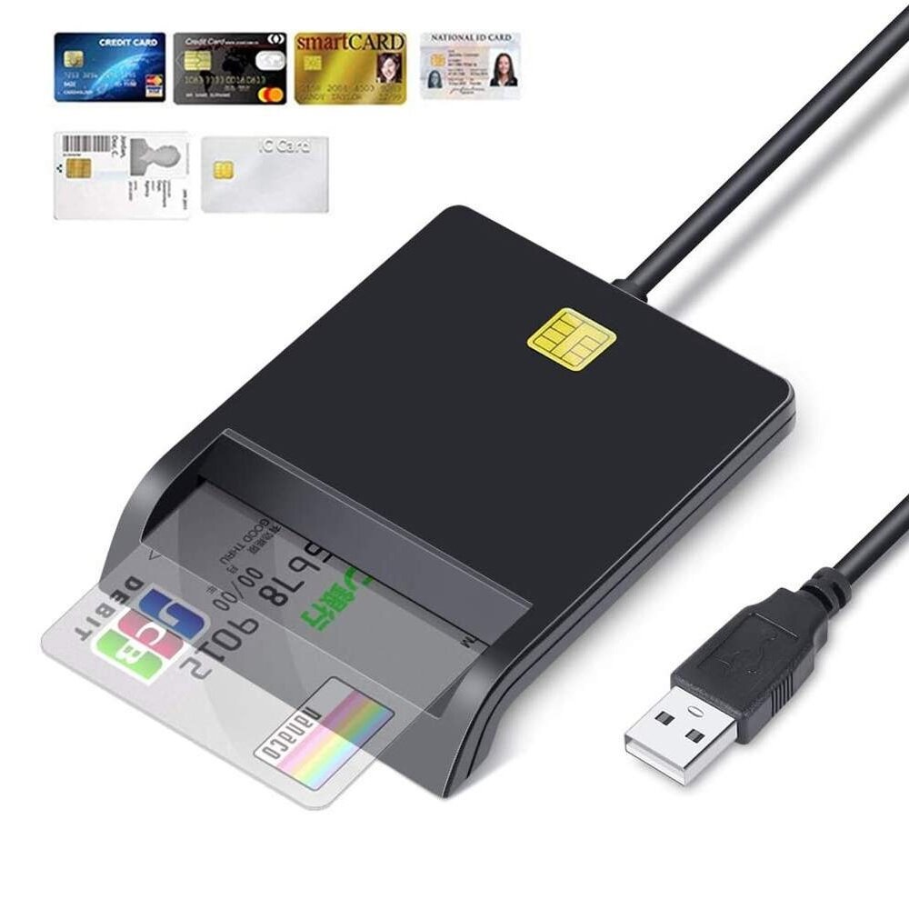 Считыватель смарт-карт USB 2.0 CAC (Common Access Card), банковские карты, ID-карты для Mac OS