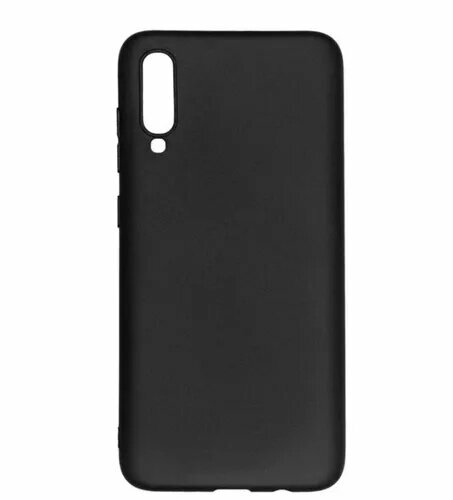 Чехол матовый для Samsung Galaxy А70 (Самсунг Галакси А70), черный — фото 1