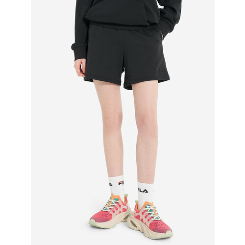 фото Шорты fila women's essentials light terry shorts, размер 50/52, черный