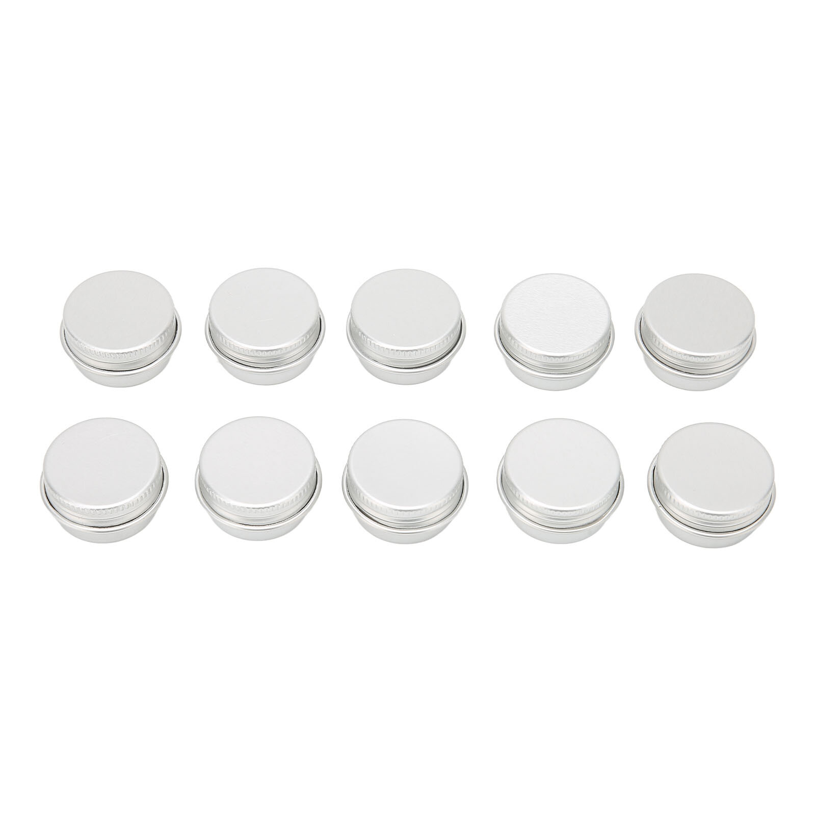 10pcs 5ml Portable Empty Aluminum Tin Can Round for Lip Balm Solid Perfume