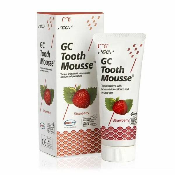 Тусс Мусс Tooth Mousse для снижения чувствительности 40г Клубника GC