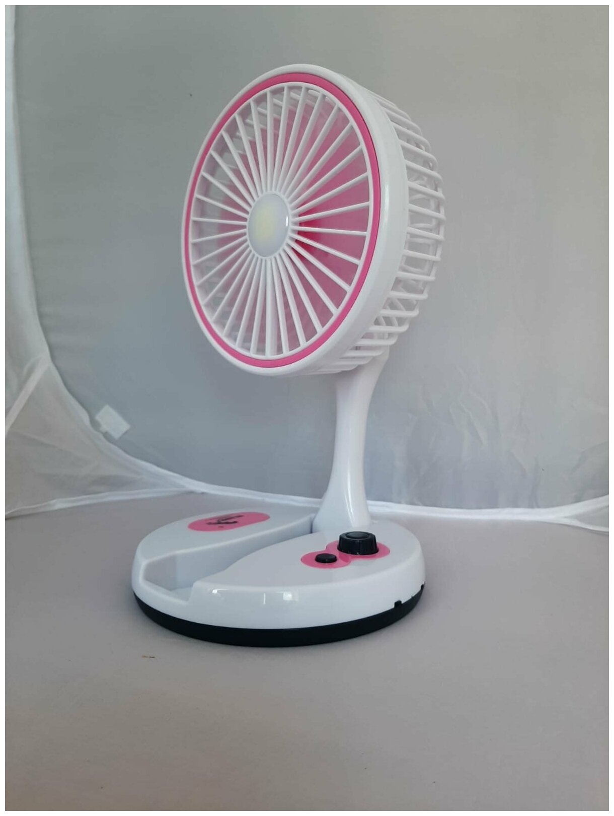 Настольный вентилятор Foldind Fan YT-M2026 Pink Folding Fan - фото №5