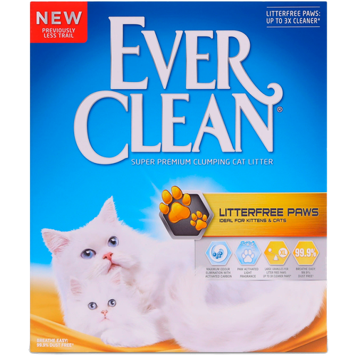 Наполнитель для кошек Ever Clean LitterFree Paws для длинношерстных кошек и котят, Идеально чистые лапы, комкующийся 10 л