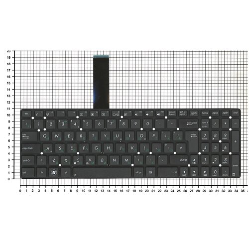 Клавиатура для ноутбука Asus K751MD русская черная плоский Enter 105000₽