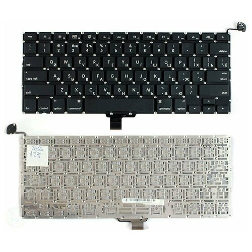 Клавиатура для ноутбука MacBook A1278 133 черная плоский Enter 1310₽