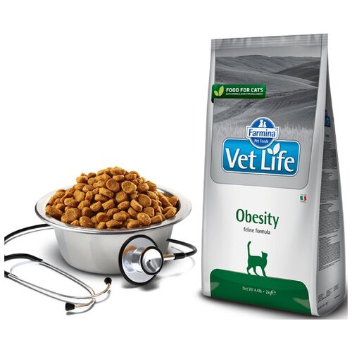 Сухой корм для кошек Farmina Vet Life, при излишнем весе и диабете 2 кг