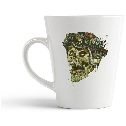 фото Кружка-латте coolpodarok череп на лбу очки летчика