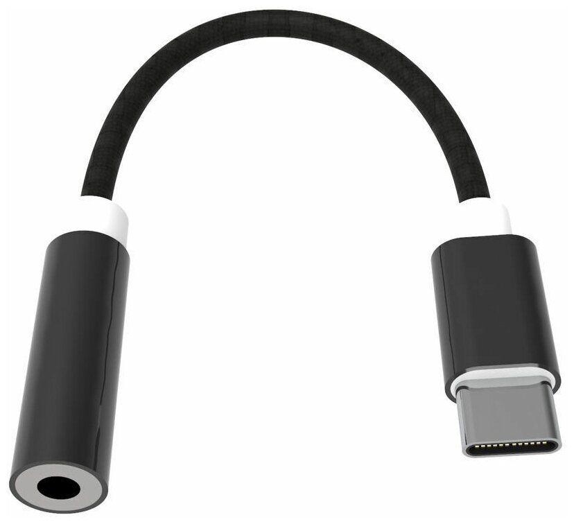 Ritmix / Адаптер переходник с Type-C USB на Jack 3.5 черный RCC-032