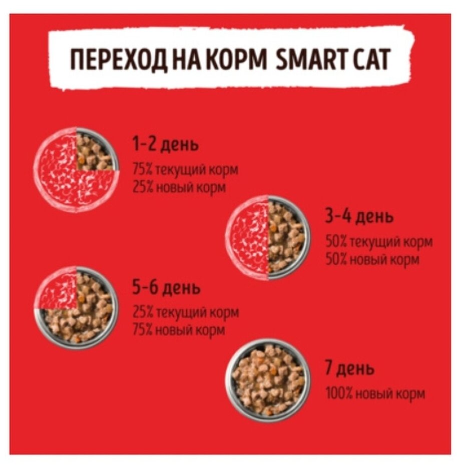 Smart Cat паучи для взрослых кошек и котят с говядиной кусочки в соусе - 85 г х 25 шт - фотография № 14