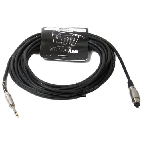 INVOTONE ACM1010/BK - микрофонный кабель , 6,3 джек моно <-> XLR (мама), длина 10 м (черный)