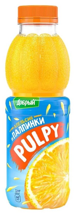 Напиток Добрый Pulpy Pulpy Апельсин, 12 шт по 0,45л ПЭТ