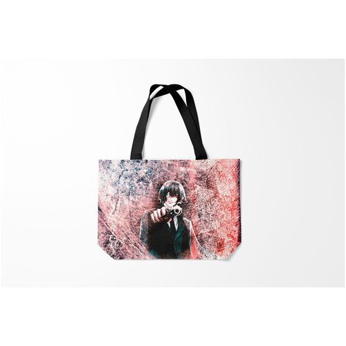 фото Сумка-шоппер / 46х35 см / аниме / опасный дазай осаму burnettie
