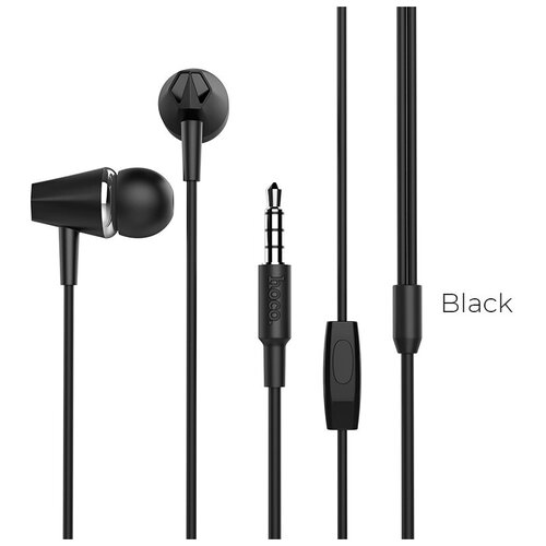 Проводные наушники HOCO M34 honor Jack 35mm 12 м черный контроллер с микрофоном 34400₽