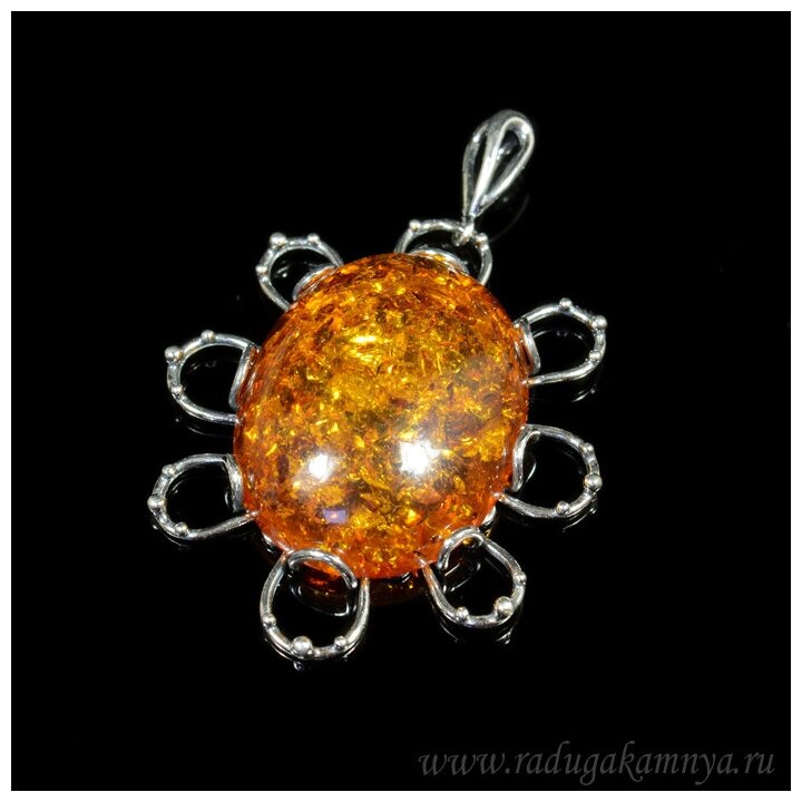 Подвеска, янтарь синтетический